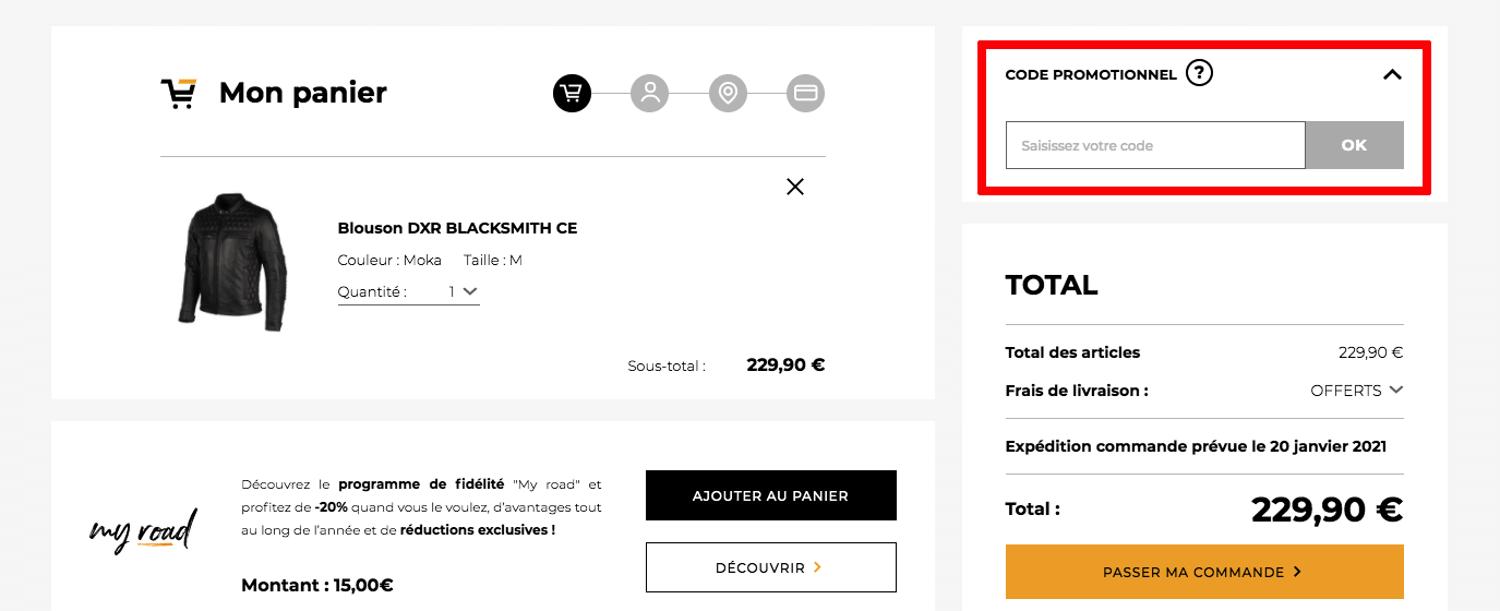 Champ code promo Motoblouz