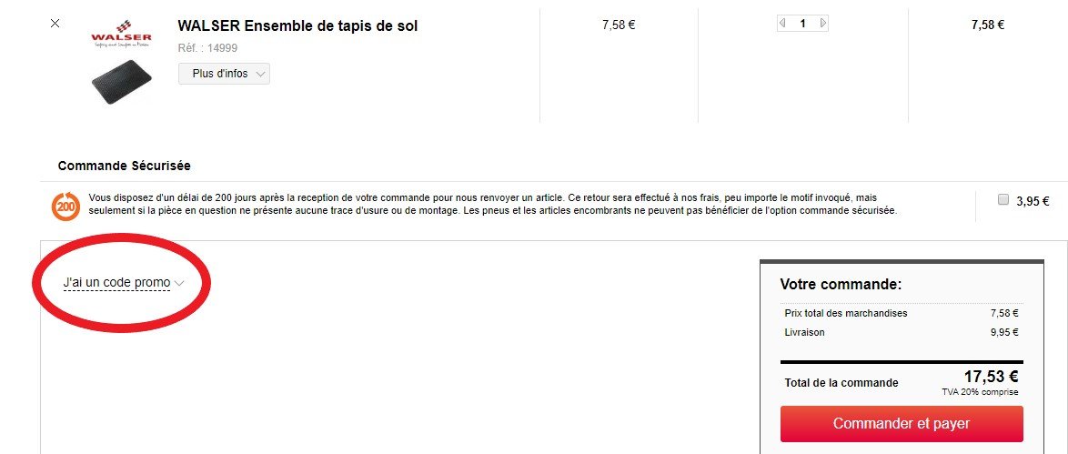 Champ codez promo Autodoc