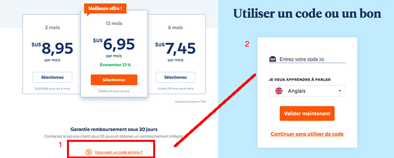 Champ code promo Babbel
