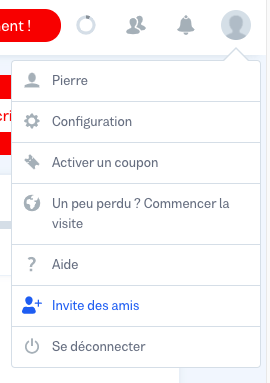 champ code promo Busuu via votre compte