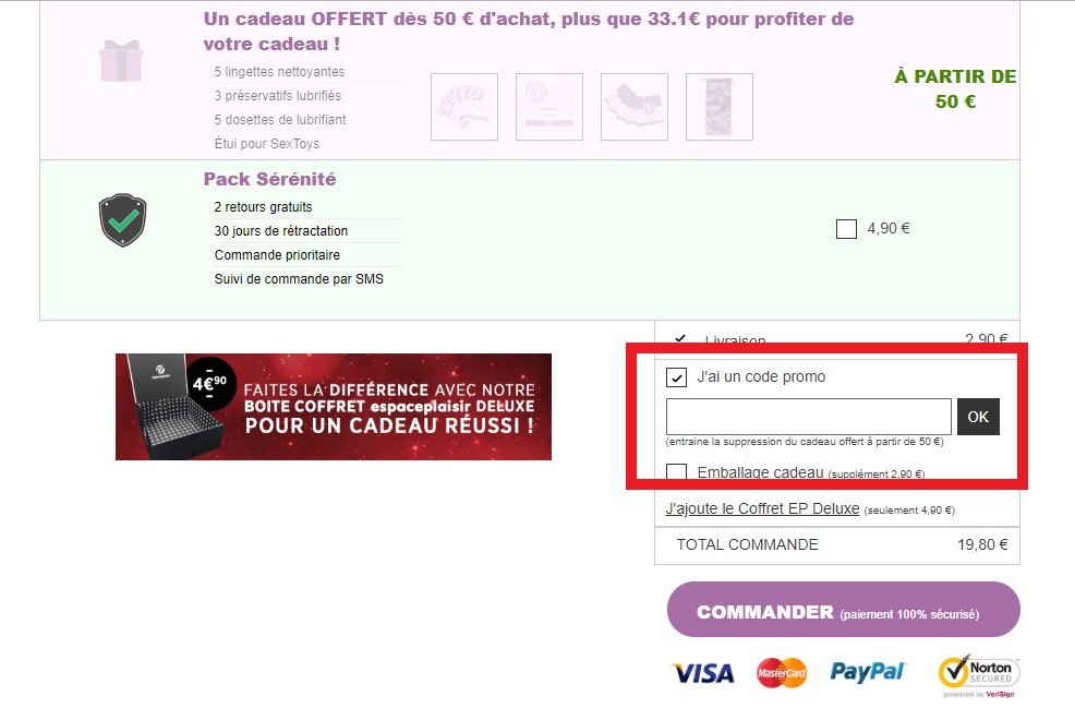Champ Code Promo Espaceplaisir