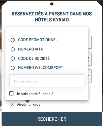 Champ code promo Kyriad