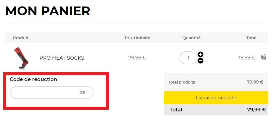 Champ code promo Sidas