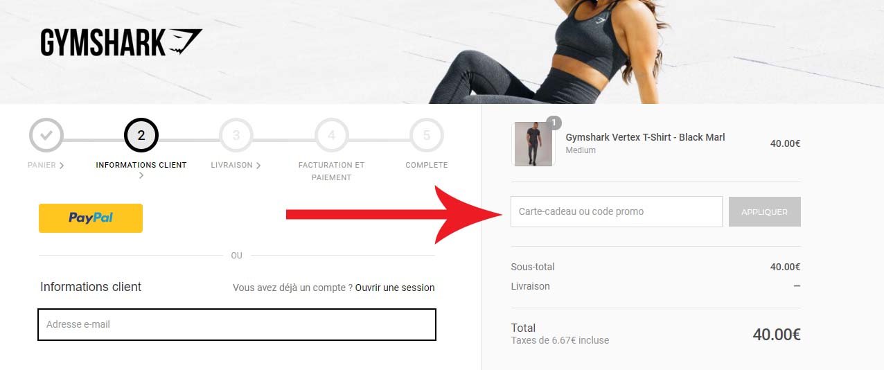 Code promo Gymshark ᐅ 10 d'économie