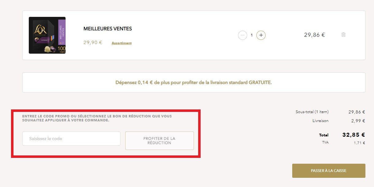 Code promo L&apos;Or Espresso